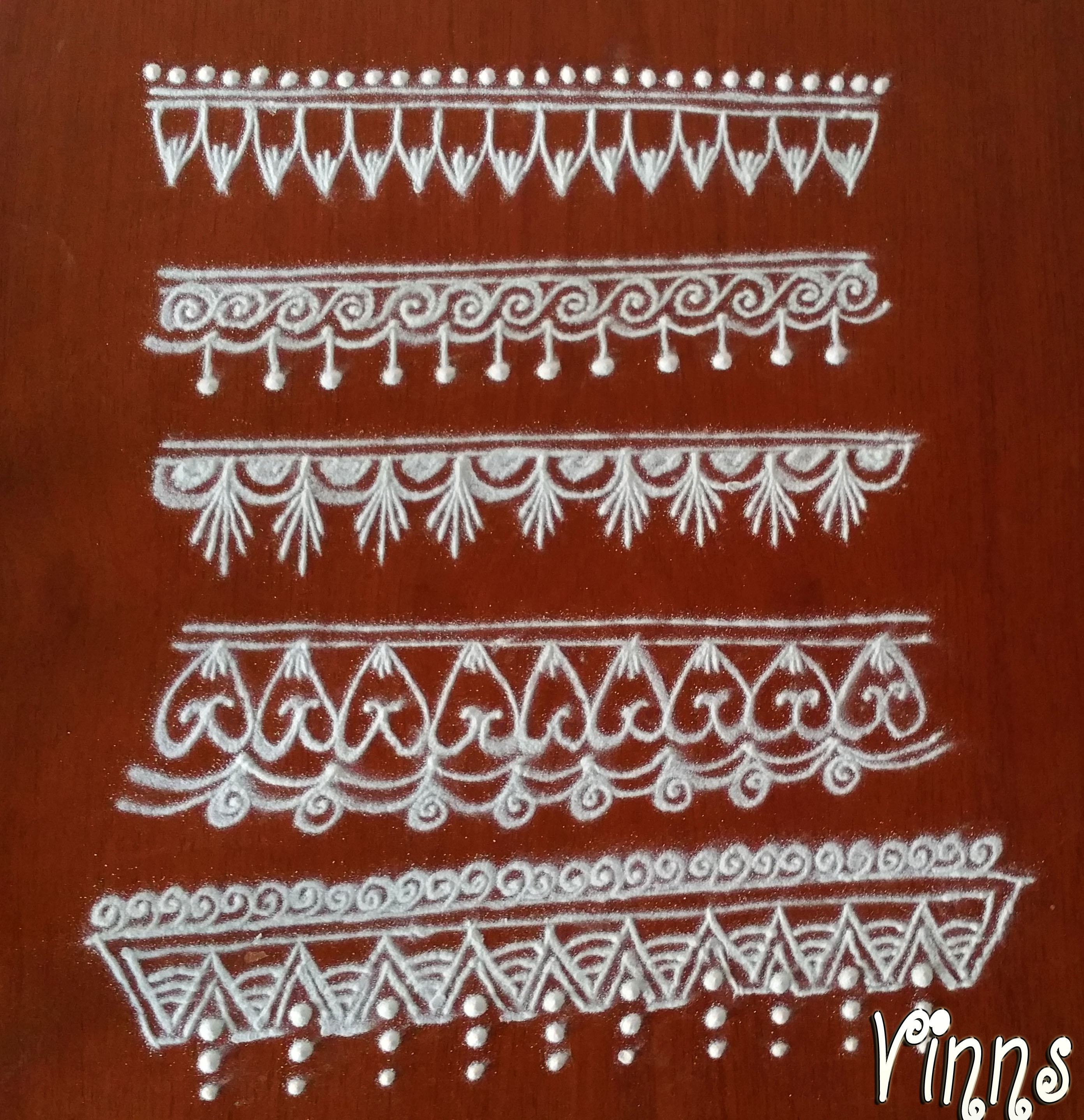 Border Kolams – Mandala Layer designs | Vinns Kolam