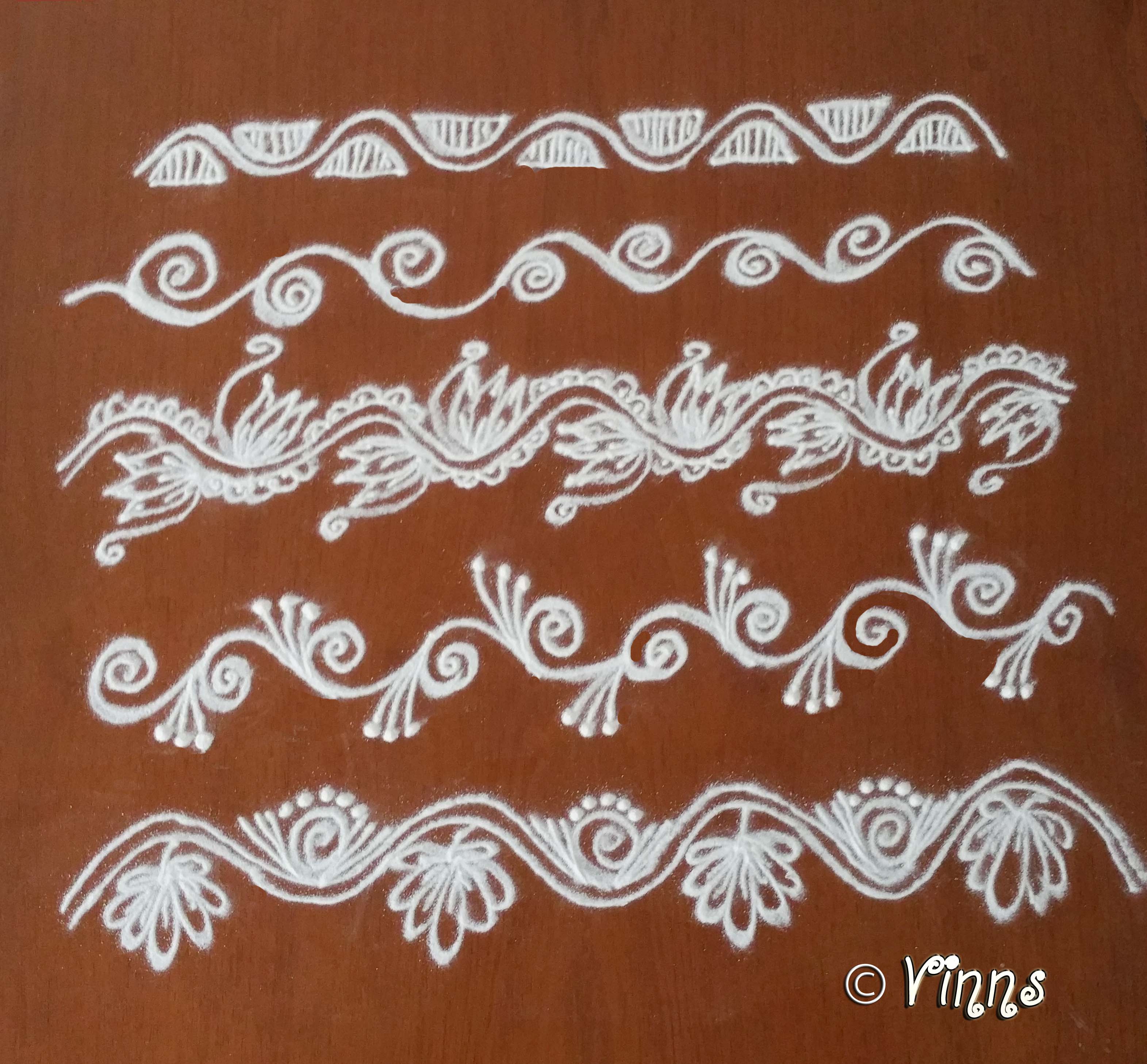 Border Kolams – Mandala Layer designs | Vinns Kolam