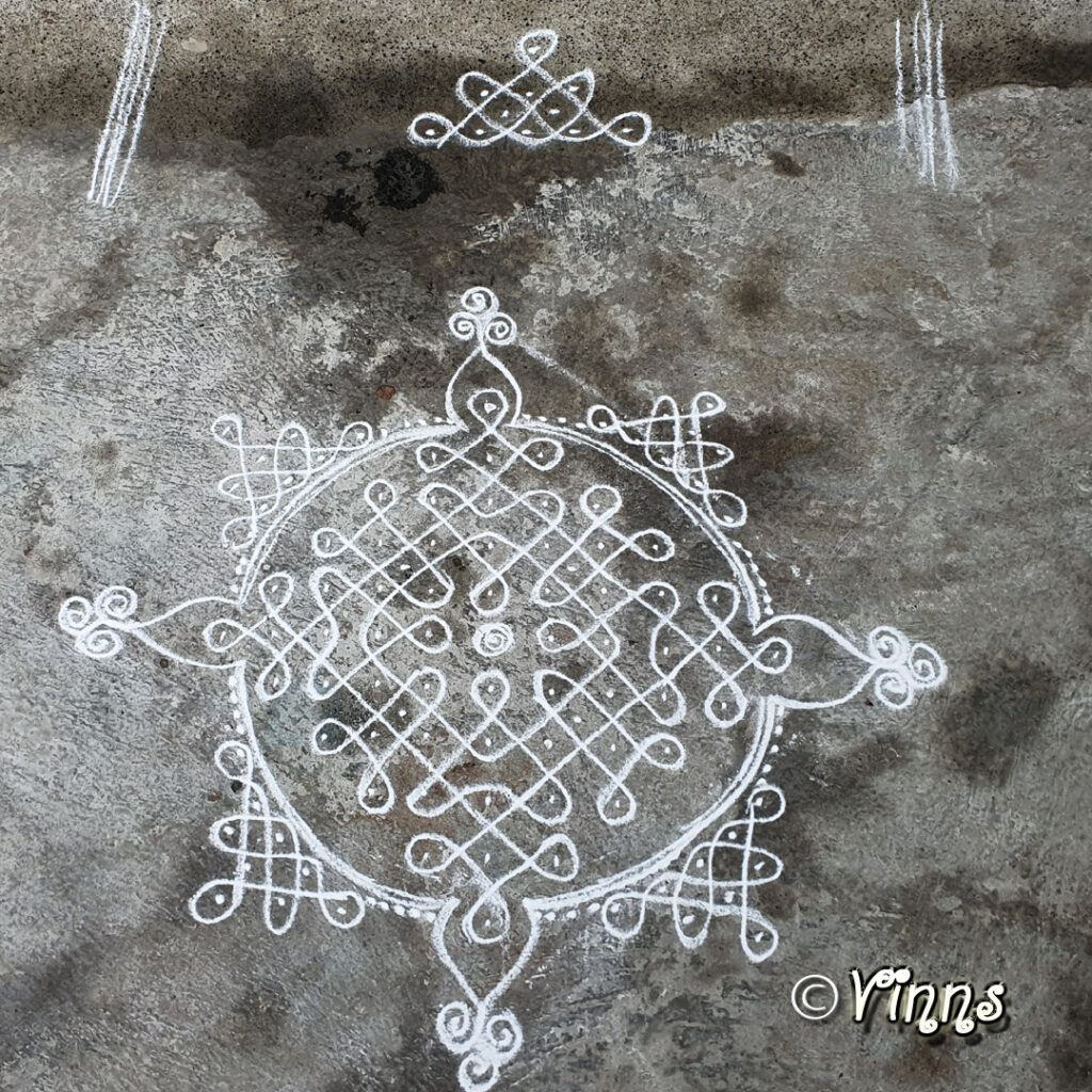 11 Dot Sikku Kolam Bikku Kolam Series Tippudu Muggulu Vinns Kolam