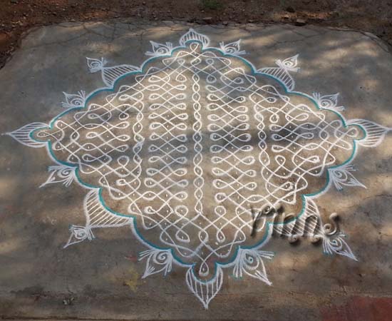 Tippudu Muggulu pulli chikku kolam dot kolam