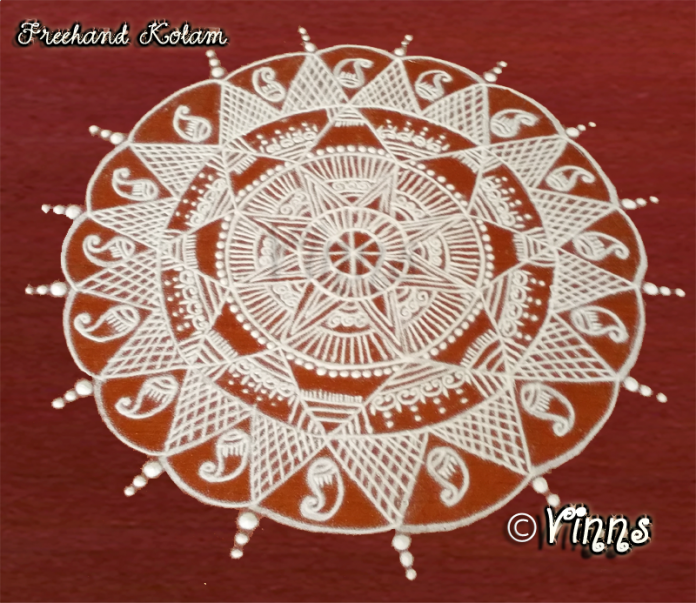 round rangoli, muggulu, rangavallika