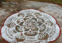 muggulu, rangoli, round