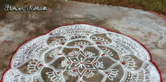 muggulu, rangoli, round