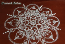 Freehand Kolam || Dotless Muggulu || Rangoli In White