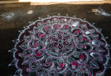 dotless, muggulu, rangoli, big kolam