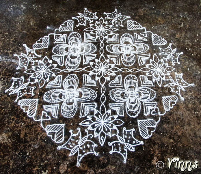 butterfly, muggulu, rangoli, new design