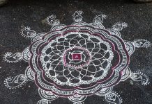 big kolam, muggulu, rangoli