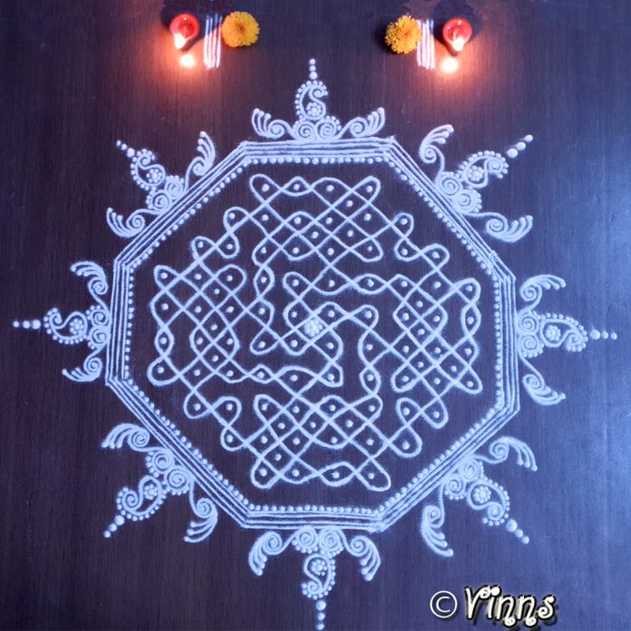 margazhi, big kolams, sikku kolam, neli kolam, big kolams