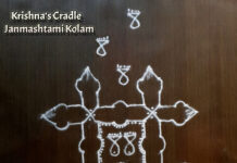 Janmashtami Kolam, Krishna Jayanthi Muggulu, Gokulashtami Rangoli