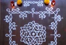 7 dots, sikku kolam, star kolam, daily koalms, new kolasm, simple kolams, simple 7 dots kolam