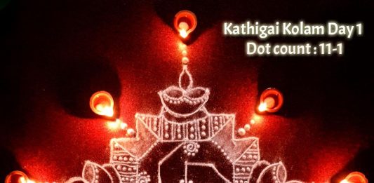 Karthigai kolam, deepa kolam, thirukarthigai, mahadeepam, deepam, kolam, vilakku kolam